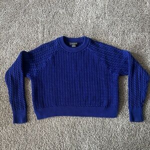 French Connection Royal Blue Textured Sweater - Fits like women’s medium